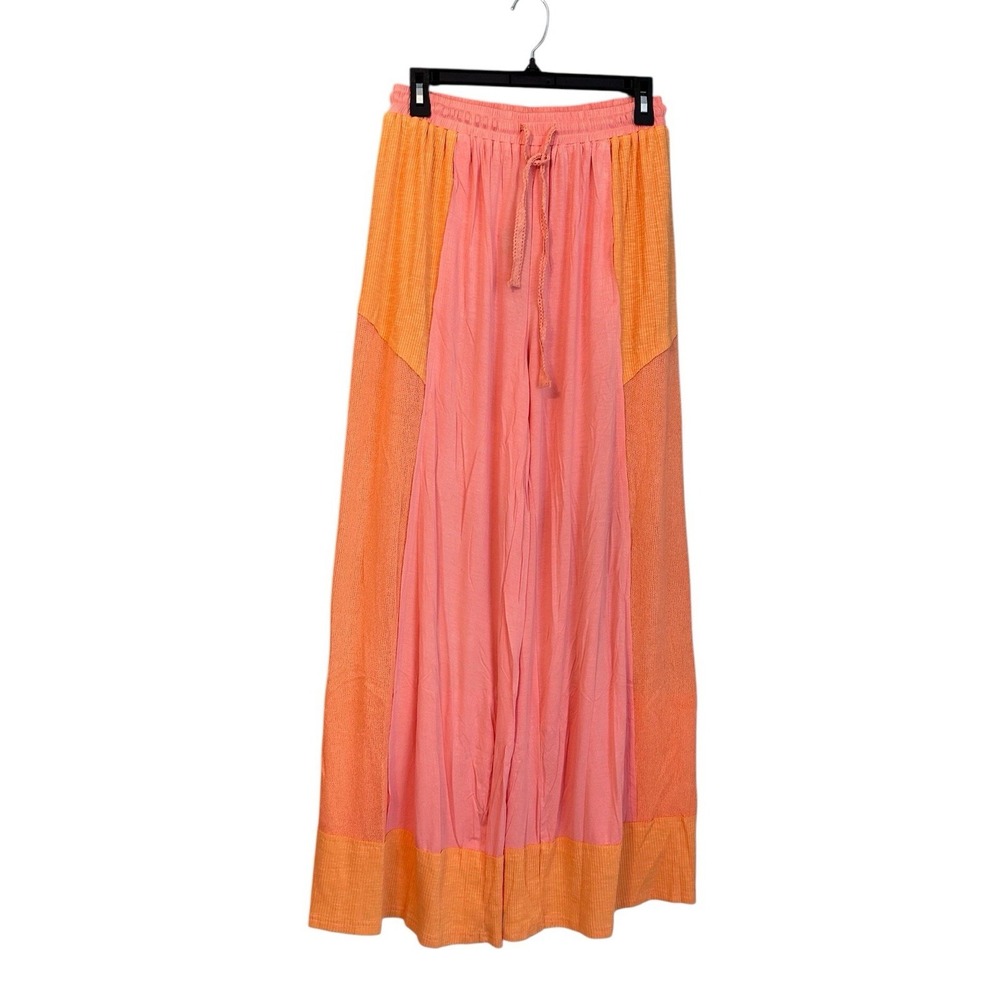 POL Peach and Yellow Wide Leg Pants - Picture 4 of 5